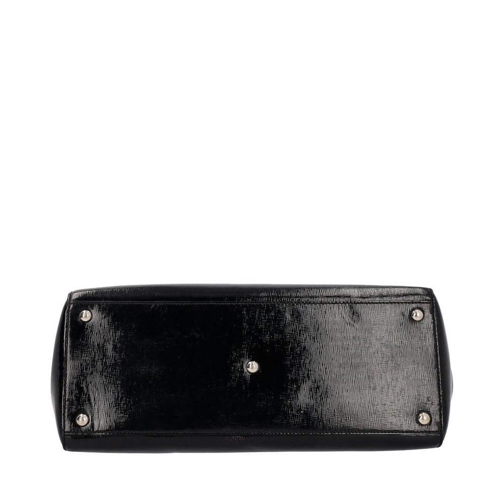 FENDI Patent Medium 2 Jours Elite Tote Black - Picture 8 of 8